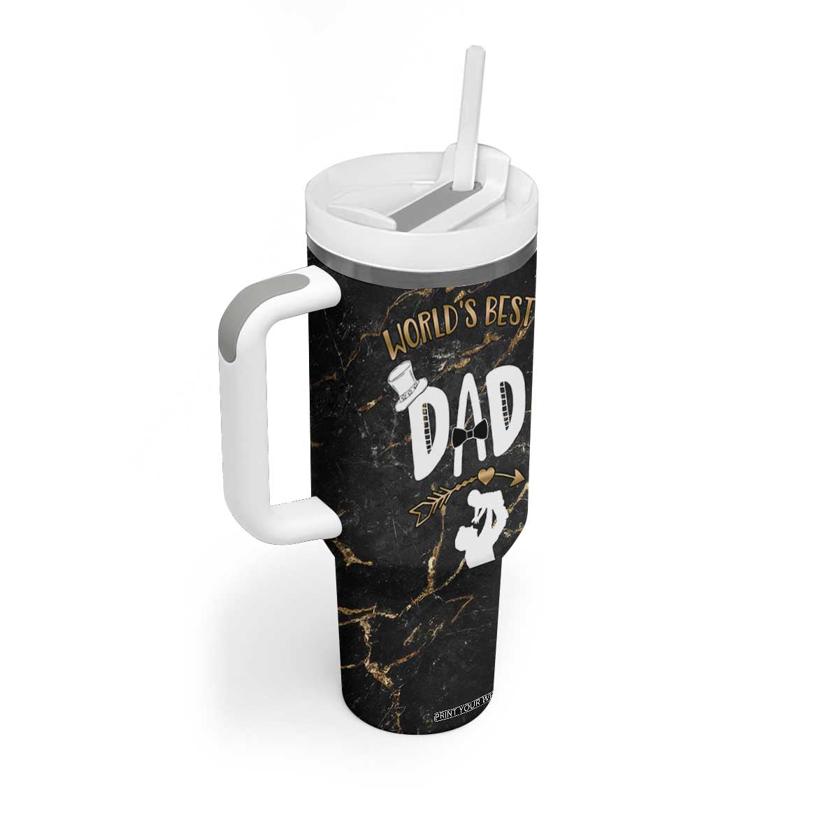 Father's Day Gift For Dad Tumbler With Handle World's Best Dad Daddy TB10 Print Your Wear