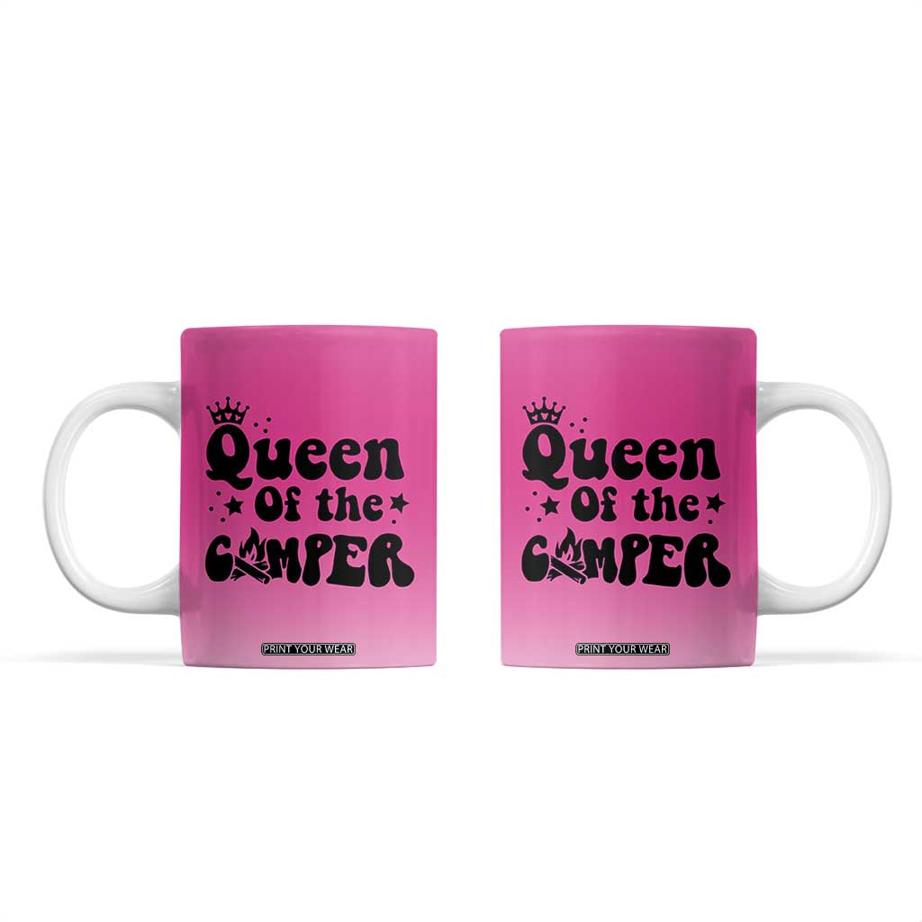 Queen Of The Camper Coffee Mug RV Camping Camper Life TB10 Pink Print Your Wear