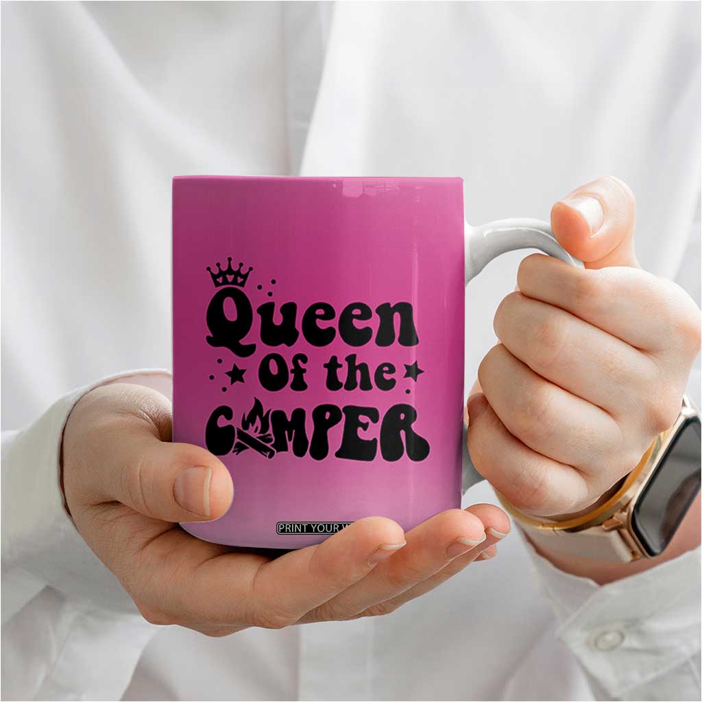 Queen Of The Camper Coffee Mug RV Camping Camper Life TB10 Print Your Wear