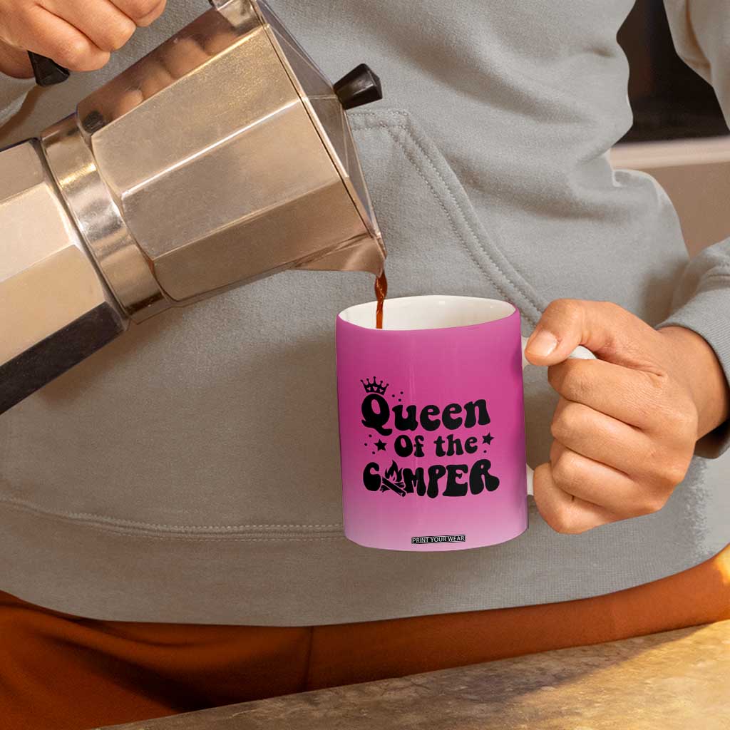 Queen Of The Camper Coffee Mug RV Camping Camper Life TB10 Print Your Wear