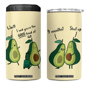 Funny Vegan Avocado 4 in 1 Can Cooler Tumbler You're The Good Kind Of Fat TB10 One Size: 16 oz Yellow Print Your Wear