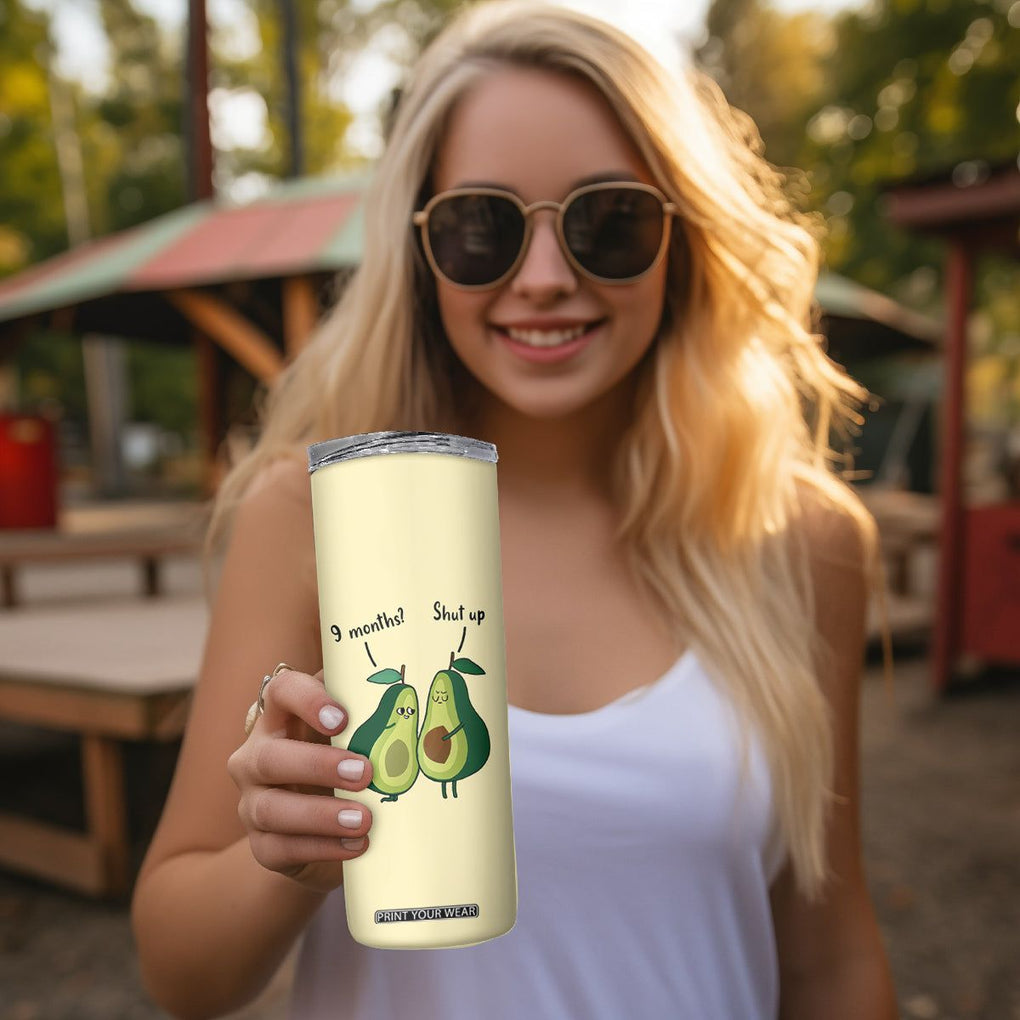 Funny Vegan Avocado Skinny Tumbler You're The Good Kind Of Fat TB10 Print Your Wear