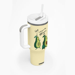 Funny Vegan Avocado Tumbler With Handle You're The Good Kind Of Fat TB10 Print Your Wear