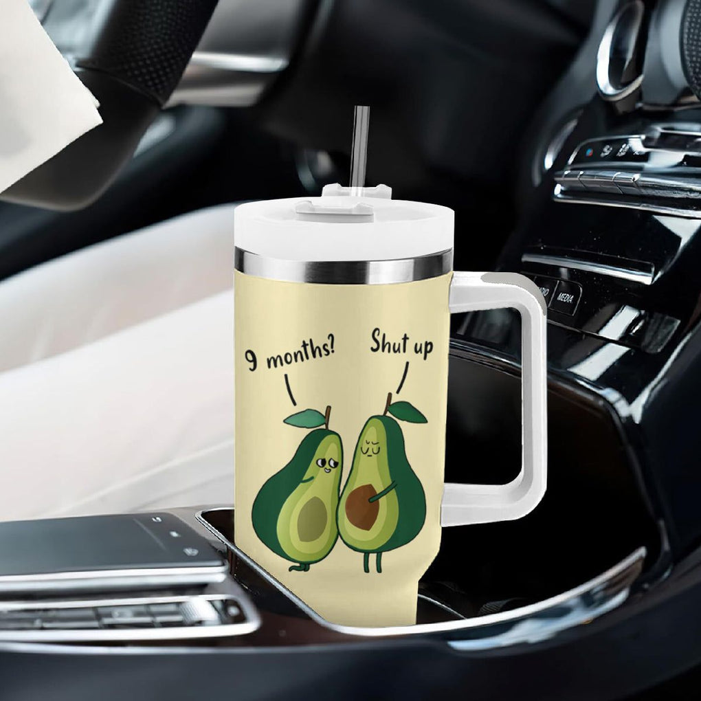 Funny Vegan Avocado Tumbler With Handle You're The Good Kind Of Fat TB10 Print Your Wear