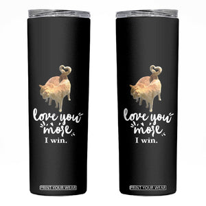 Romantic Cat Couple Skinny Tumbler Love You More I Win Birthday Ideas for Her Couple Wife Family TB10 Black Print Your Wear