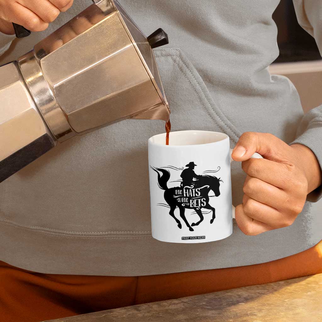 Funny Horse Racing Coffee Mug Big Hats Big Bets Derby Party TB10 Print Your Wear