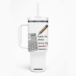 Funny Dads Favorite Sayings Tumbler With Handle Dadisms Written in a Top Ten List TB10 Print Your Wear