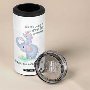 New Mom 4 in 1 Can Cooler Tumbler Happy 1st Mother's Day Gifts for First Time Mothers TB10 Print Your Wear