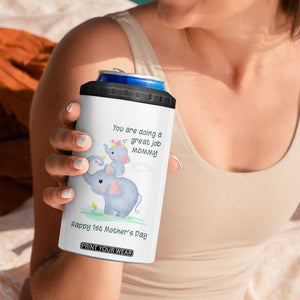 New Mom 4 in 1 Can Cooler Tumbler Happy 1st Mother's Day Gifts for First Time Mothers TB10 Print Your Wear