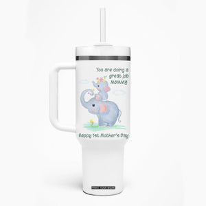 New Mom Tumbler With Handle Happy 1st Mother's Day Gifts for First Time Mothers TB10 Print Your Wear