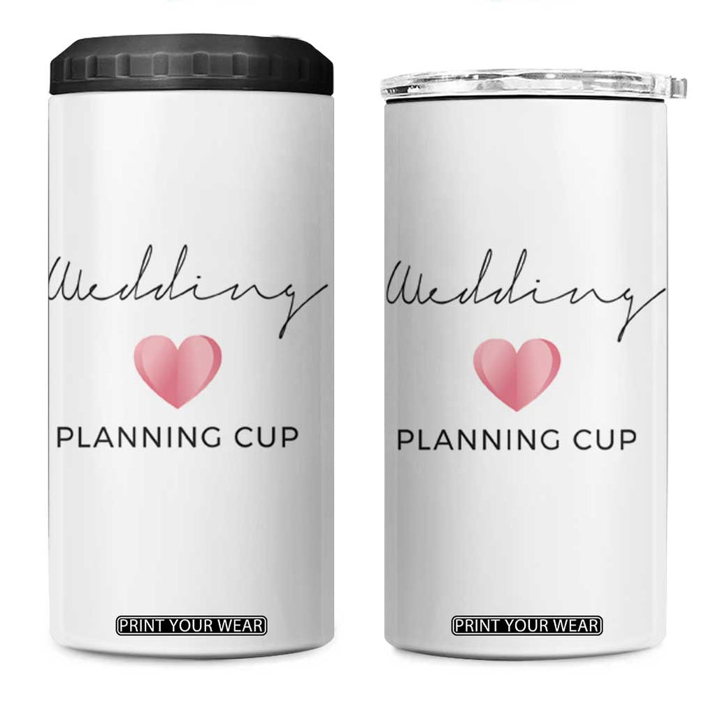 Wedding Shower 4 in 1 Can Cooler Tumbler Wedding Planning Cup Engagement Gifts for Couples TB10 One Size: 16 oz White Print Your Wear