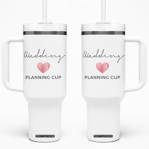 Wedding Shower Tumbler With Handle Wedding Planning Cup Engagement Gifts for Couples TB10 One Size: 40 oz White Print Your Wear