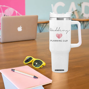 Wedding Shower Tumbler With Handle Wedding Planning Cup Engagement Gifts for Couples TB10 Print Your Wear