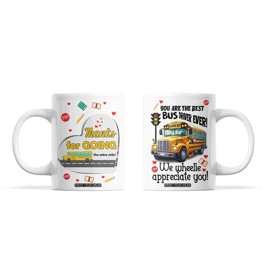 Bus Driver Gifts Coffee Mug School Bus Driver Christmas Appreciation Retired Drivers Gift TB10 White Print Your Wear