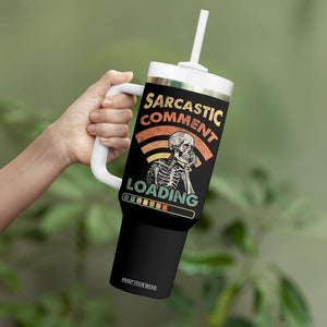 Funny Vintage Tumbler With Handle Sarcastic Comment Loading Humor Gifts for Men TB10 Print Your Wear