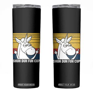 Funny Rude Skinny Tumbler Shu Duh Fuh Cup Funny Gag Gifts for Friend Coworker TB10 Black Print Your Wear