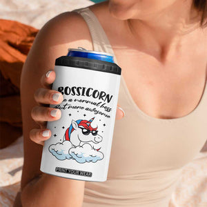 Thank You Gifts for Bosses 4 in 1 Can Cooler Tumbler Bossicorn Like A Normal Boss But More Awesome TB10 Print Your Wear