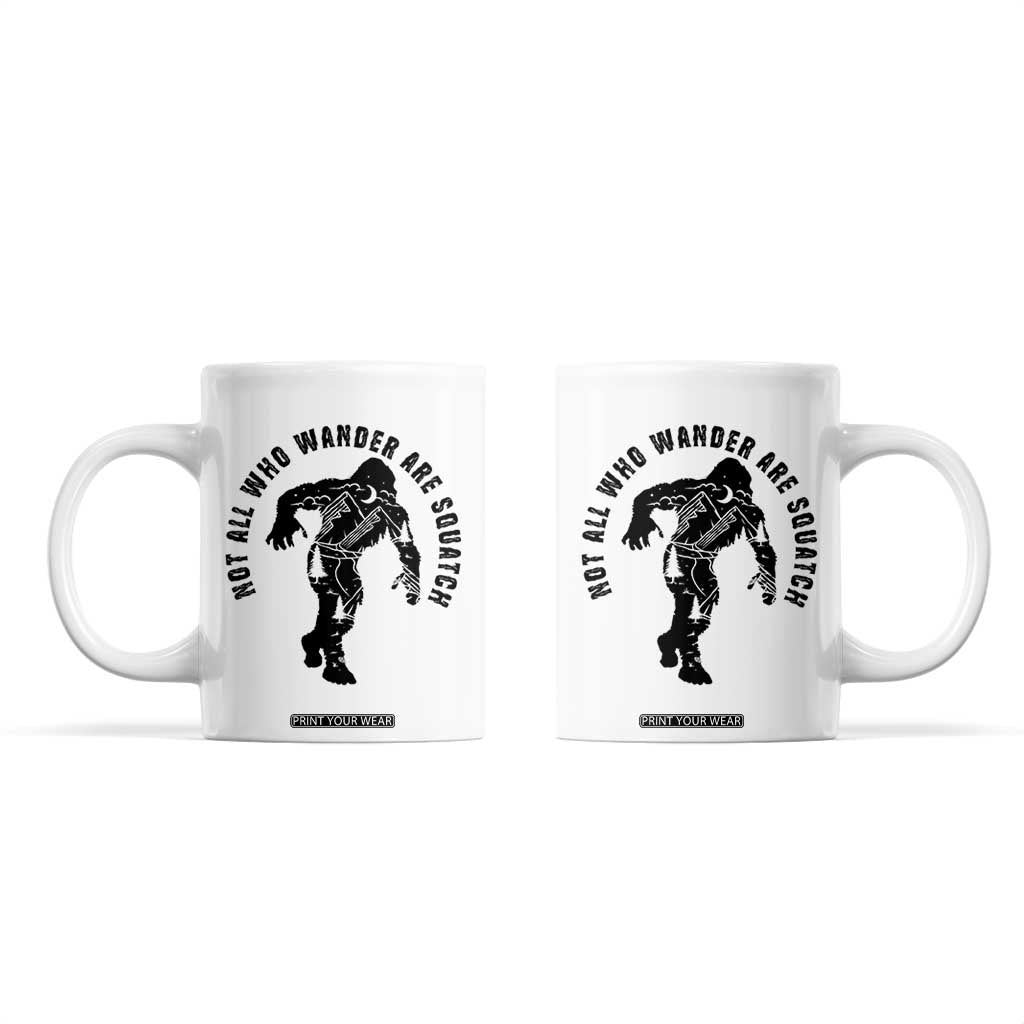 Bigfoot Coffee Mug Sasquatch Outdoor Camping Mountain Nature Hiking Camp Lover Gift TB10 White Print Your Wear