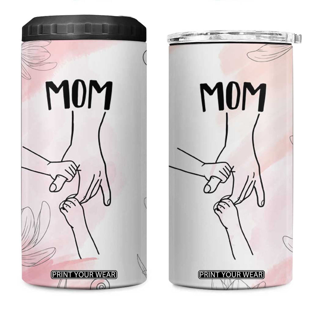 Gift for Mom of 2 Children 4 in 1 Can Cooler Tumbler Mama Holding Hands Mothers Day Gift TB10 One Size: 16 oz Pink Print Your Wear