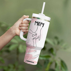 Gift for Mom of 2 Children Tumbler With Handle Mama Holding Hands Mothers Day Gift TB10 Print Your Wear