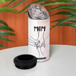 Gift for Mom of 3 Childrens 4 in 1 Can Cooler Tumbler Mama Holding Hands Mothers Day Gift TB10 Print Your Wear