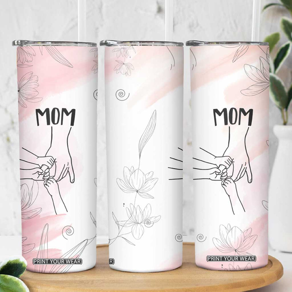 Gift for Mom of 3 Childrens Skinny Tumbler Mama Holding Hands Mothers Day Gift TB10 Print Your Wear