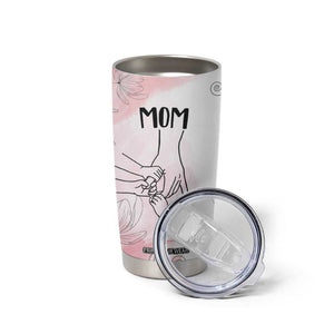 Gift for Mom of 3 Childrens Tumbler Cup Mama Holding Hands Mothers Day Gift TB10 Print Your Wear