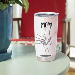 Gift for Mom of 3 Childrens Tumbler Cup Mama Holding Hands Mothers Day Gift TB10 Print Your Wear