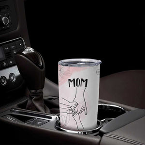 Gift for Mom of 3 Childrens Tumbler Cup Mama Holding Hands Mothers Day Gift TB10 Print Your Wear