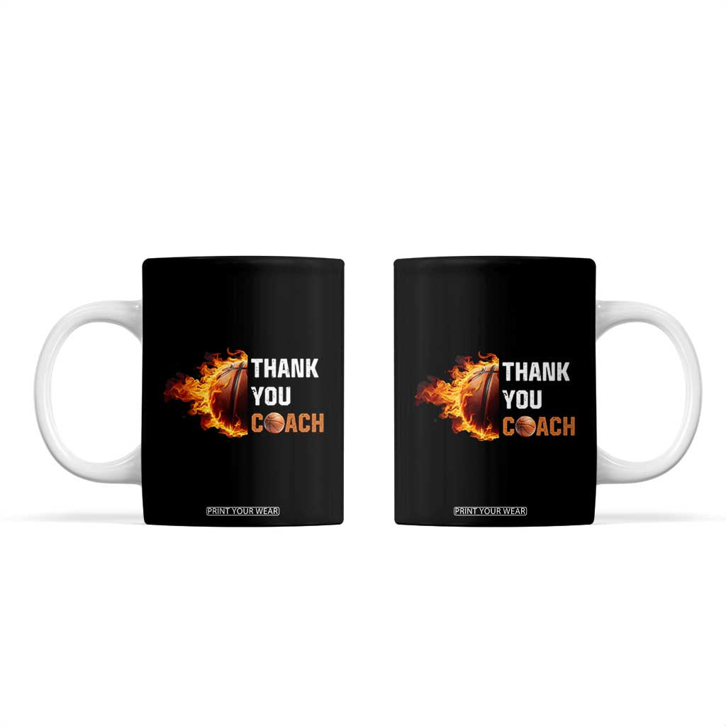 Basketball Coach Gifts Coffee Mug Thank You Coaches Appreciation Retirement Gift TB10 Black Print Your Wear