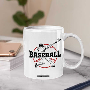 Baseball Coffee Mug Never Quit Funny Baseball Player Fan Coach Catcher Pitcher TB10 Print Your Wear