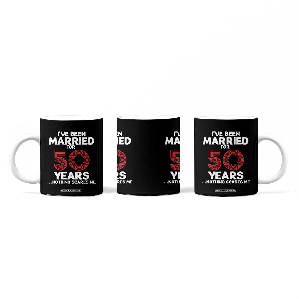 Couples 50 Years Married Coffee Mug Funny 50th Wedding Anniversary Gifts For Him Her TB10 Print Your Wear