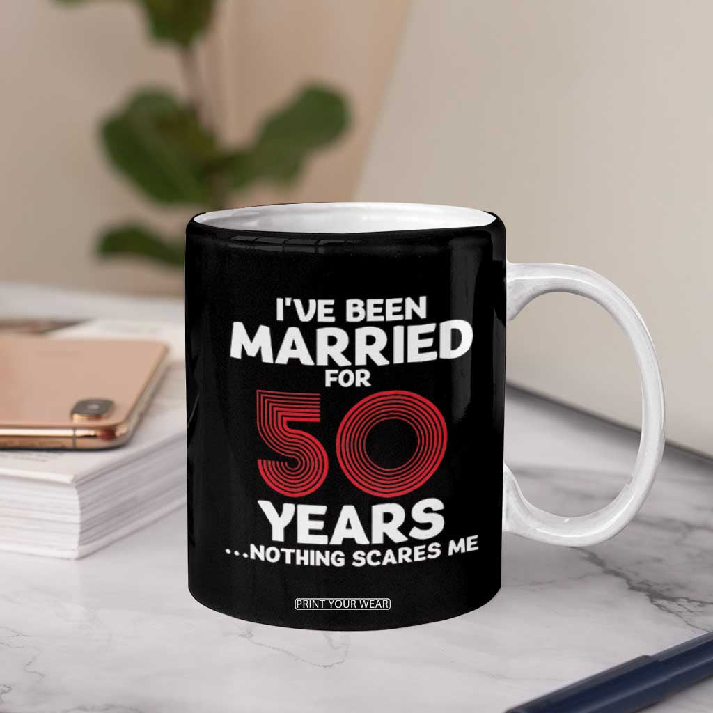 Couples 50 Years Married Coffee Mug Funny 50th Wedding Anniversary Gifts For Him Her TB10 Print Your Wear