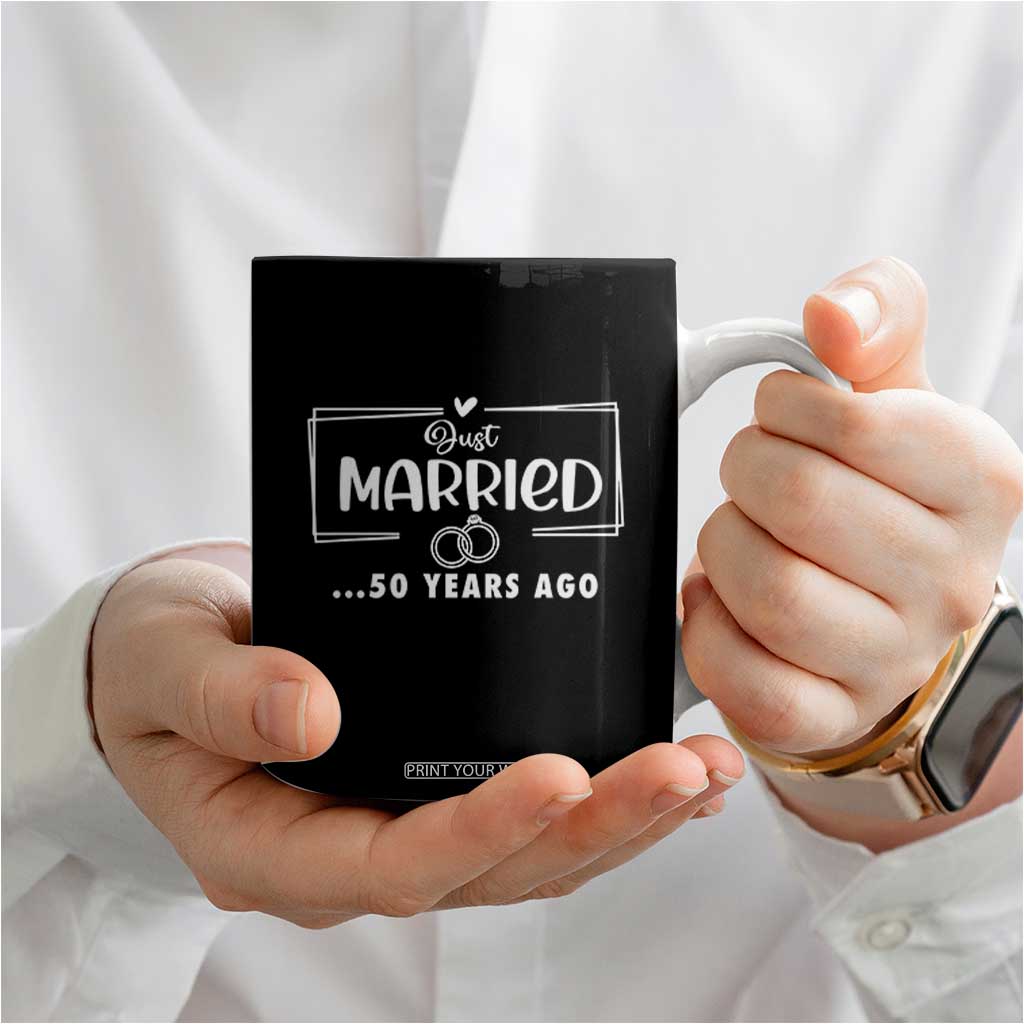 Just Married 50 Years Ago Coffee Mug 50th Anniversary Gift TB10 Print Your Wear