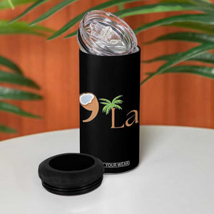 Harris 2024 Funny Coconut Tree 4 in 1 Can Cooler Tumbler Comma La Presidential Election TB10 Print Your Wear