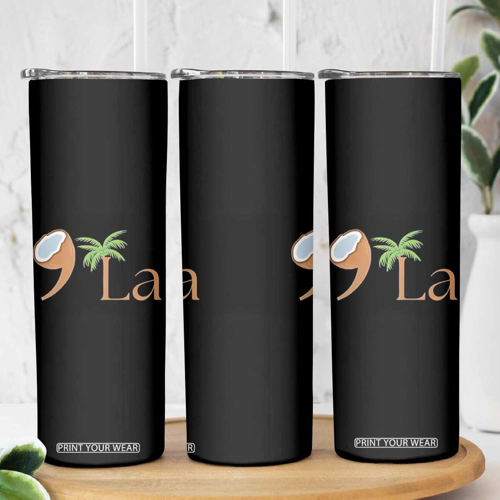 Harris 2024 Funny Coconut Tree Skinny Tumbler Comma La Presidential Election TB10 Print Your Wear