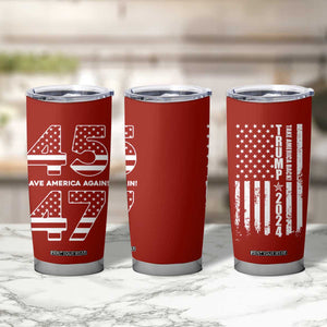 Trump 2024 Tumbler Cup President 45 47 American Flag Red TB10 Print Your Wear