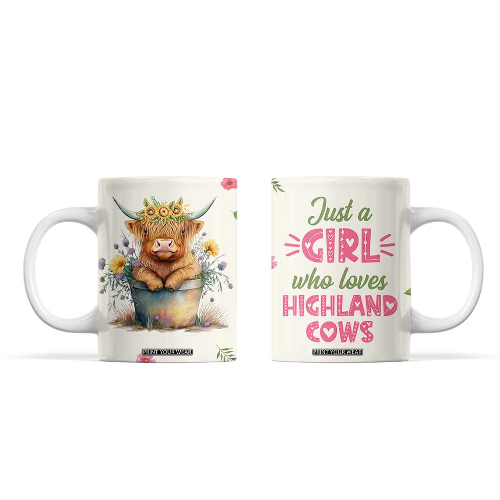 Highland Cow Gifts For Women Coffee Mug Cow Lover Farming Gifts For Cowgirls Farmers TB10 Beige Print Your Wear