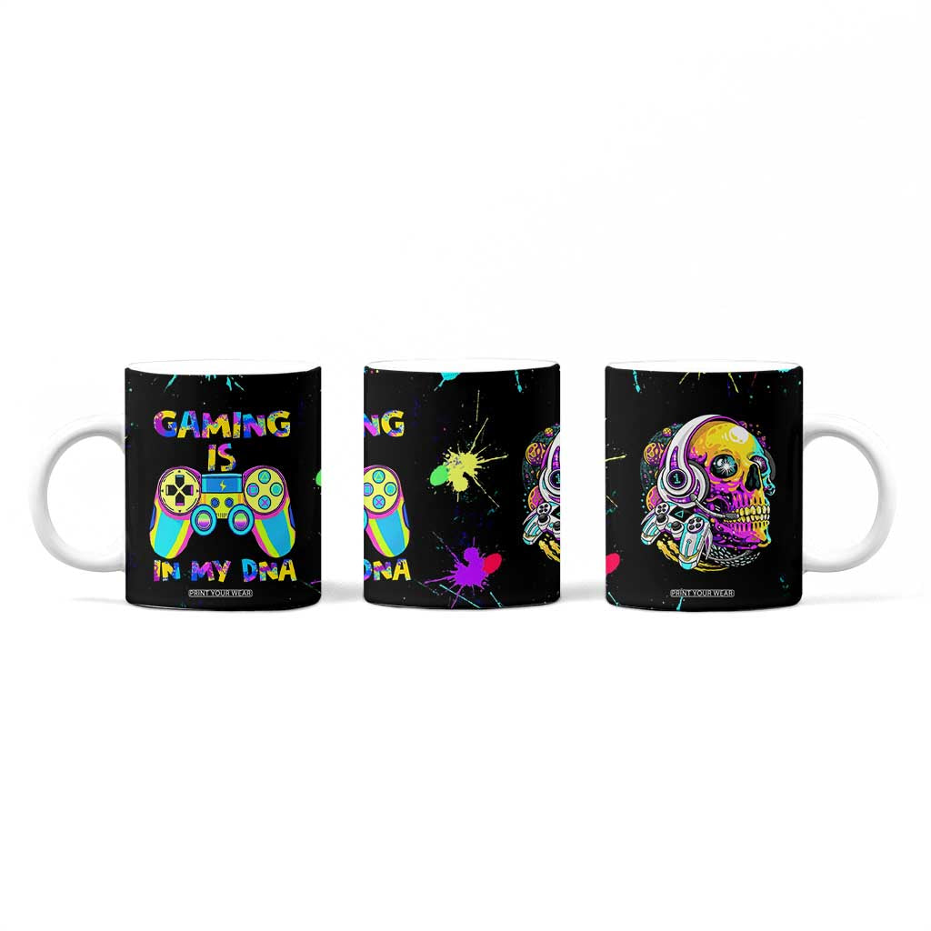 Gaming Gifts Coffee Mug Gamer Video Game Controller Colorful Graffiti Skeleton TB10 Print Your Wear