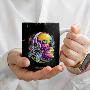 Gaming Gifts Coffee Mug Gamer Video Game Controller Colorful Graffiti Skeleton TB10 Print Your Wear