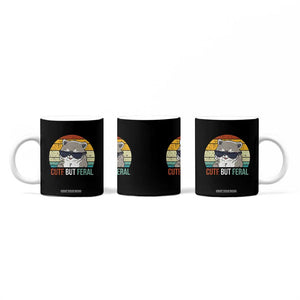 Funny Racoon Coffee Mug Cute But Feral TB10 Print Your Wear