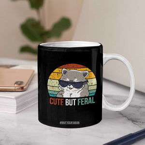 Funny Racoon Coffee Mug Cute But Feral TB10 Print Your Wear