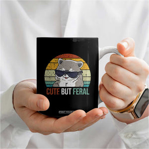Funny Racoon Coffee Mug Cute But Feral TB10 Print Your Wear