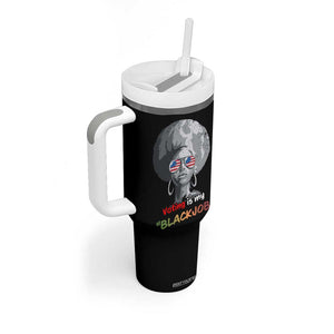 Harris 2024 Election Tumbler With Handle Voting Is My Black Job TB10 Print Your Wear