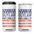 Trump Vance 2024 Election 4 in 1 Can Cooler Tumbler Outlaw Hillbilly 45 47 US Flag Vintage TB10 One Size: 16 oz White Print Your Wear