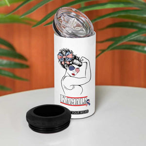 Harris 2024 4 in 1 Can Cooler Tumbler Ladies Voting Kamala Presidential Election TB10 Print Your Wear