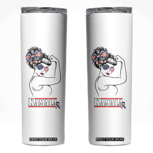 Harris 2024 Skinny Tumbler Ladies Voting Kamala Presidential Election TB10 White Print Your Wear