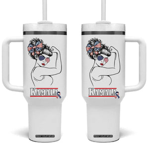 Harris 2024 Tumbler With Handle Ladies Voting Kamala Presidential Election TB10 One Size: 40 oz White Print Your Wear