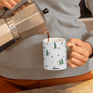 Skiing Gifts Coffee Mug Funny Ski Gift for Skiers Downhill Skiing TB10 Print Your Wear