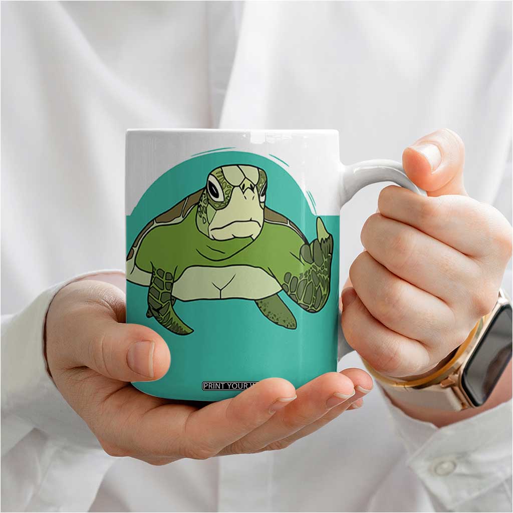 Funny Resting Face Coffee Mug This Is My Happy Face Sea Turtle Gifts TB10 Print Your Wear